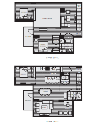 Plan L - Skyloft Floor Plan of 8X on the Park Condos with undefined beds