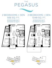The Pegasus Floor Plan of Harbour Ten10 Condos with undefined beds