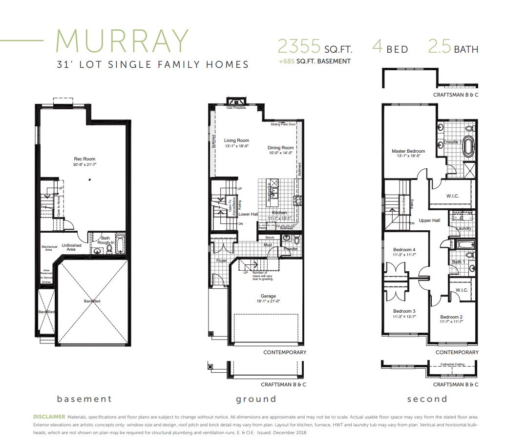 Murray Floor Plan of River's Edge Claridge Homes with undefined beds