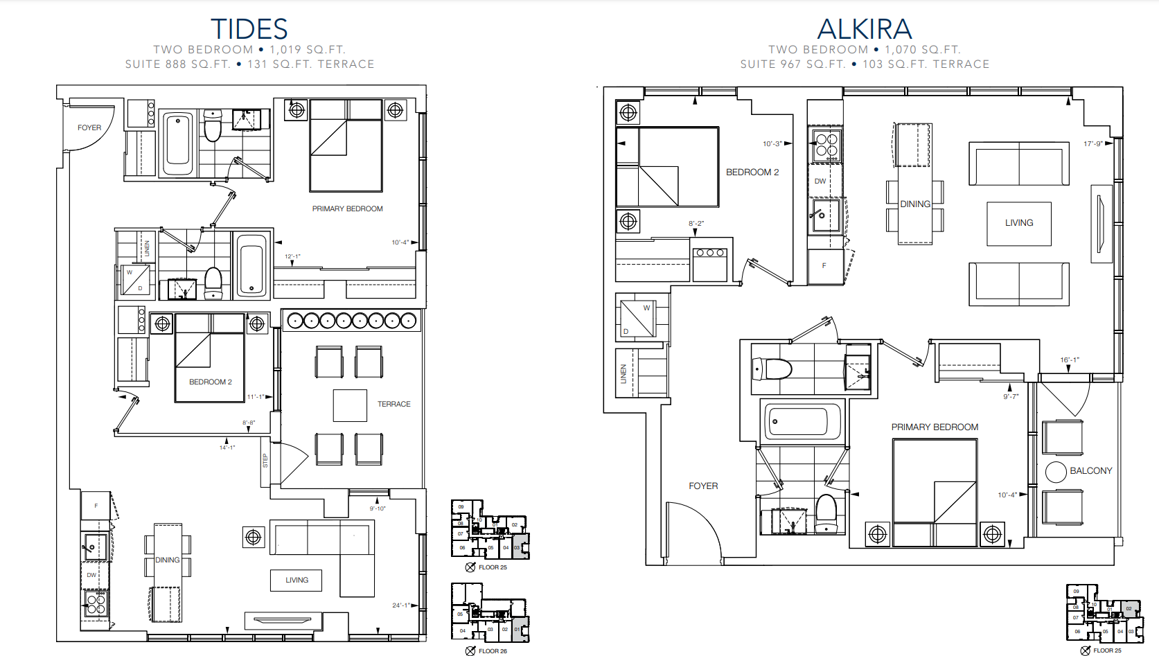 Floor Plan of Nautique Penthouse Collection with undefined beds