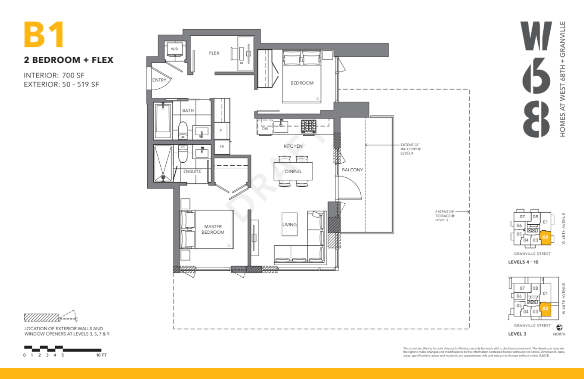 B1 Floor Plan of W68 Condos with undefined beds