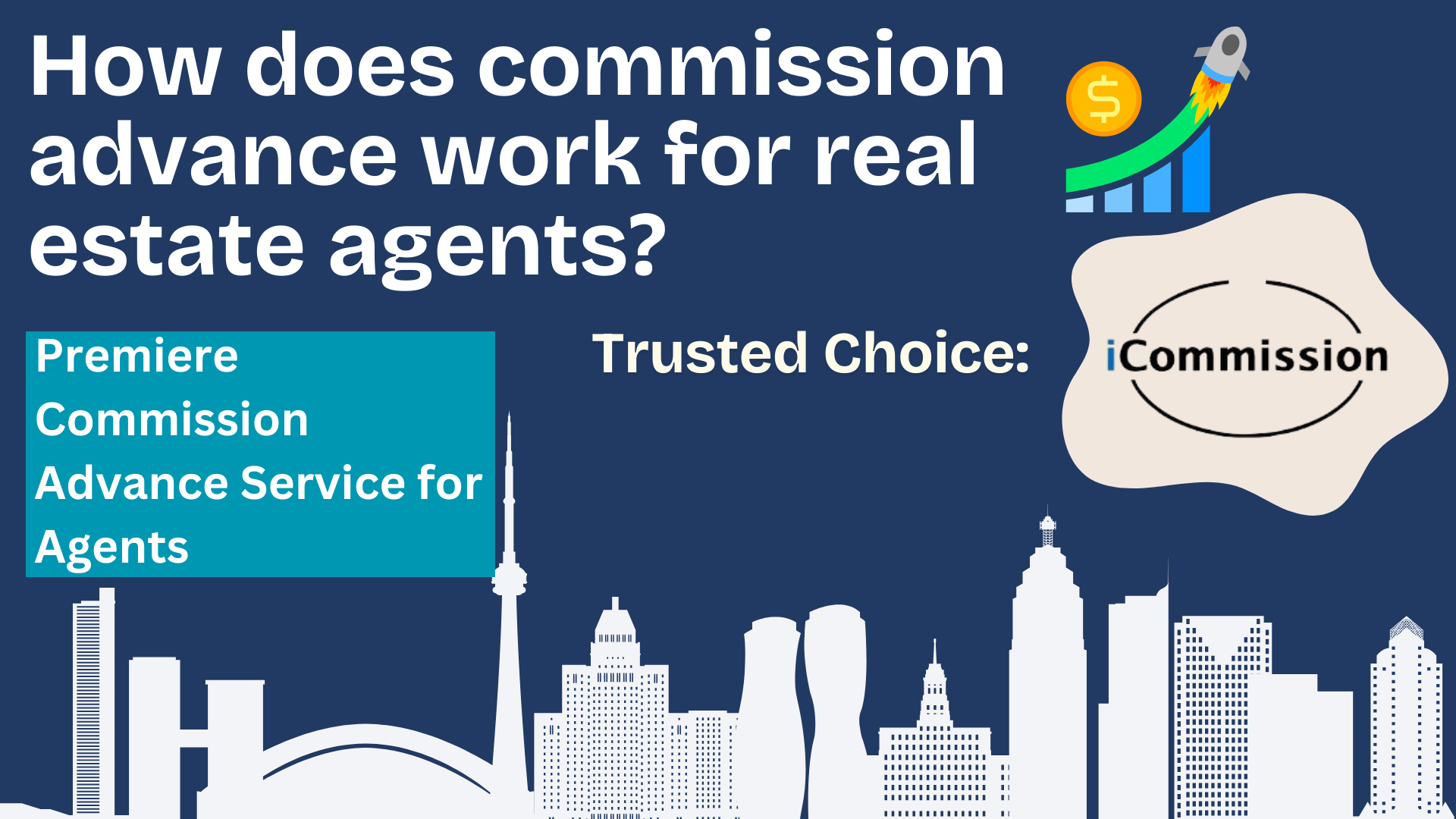 How does commission advance work for real estate agents?