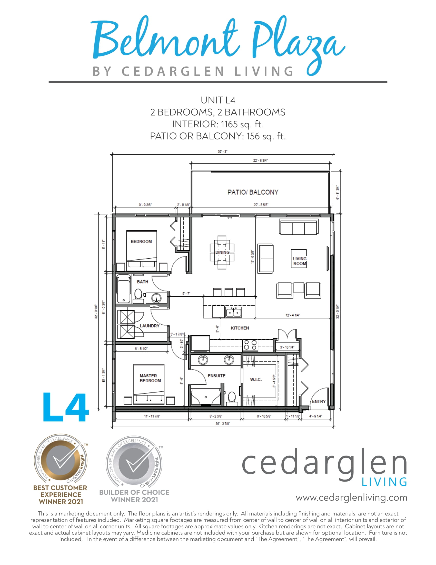  Floor Plan of Belmont Plaza Condos with undefined beds