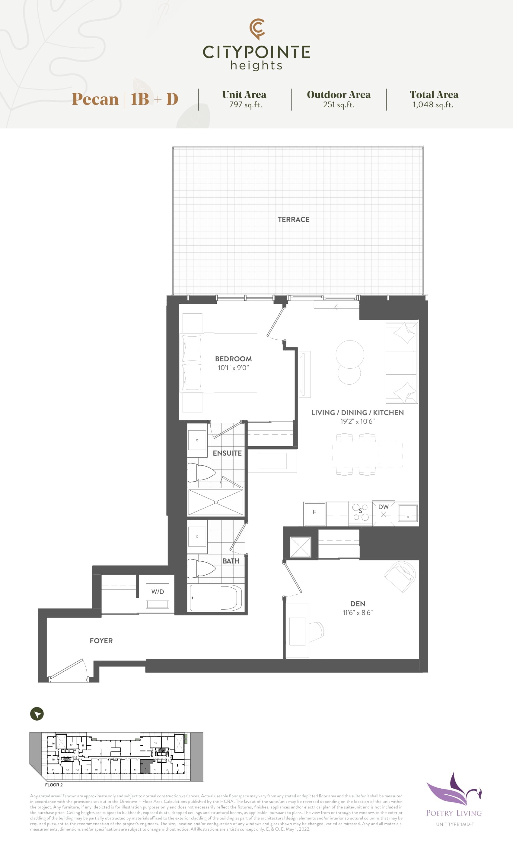 Floor Plan of CityPointe Heights with undefined beds