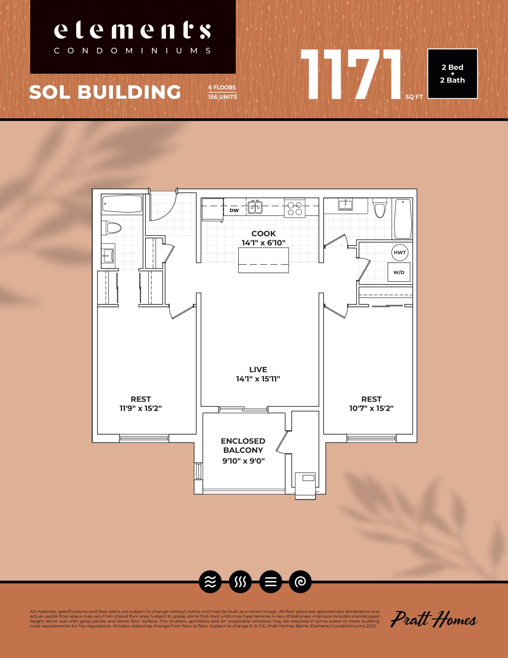  Floor Plan of Elements Condominiums with undefined beds