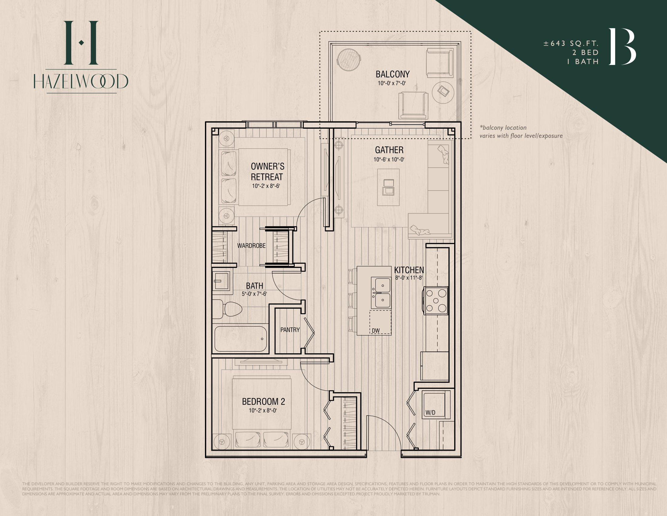  Floor Plan of Hazelwood Condos with undefined beds