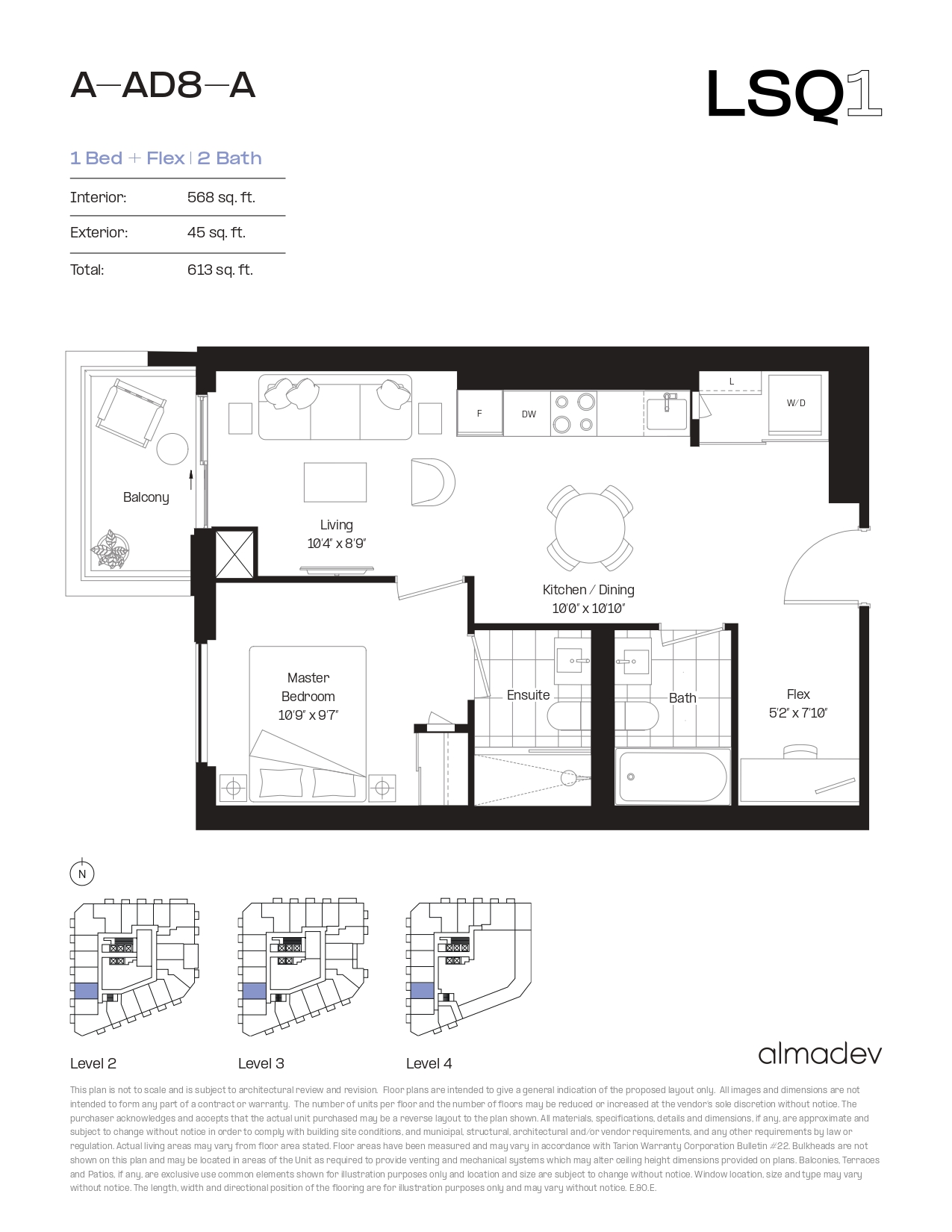 A-AD8-A Floor Plan of LSQ Condos with undefined beds