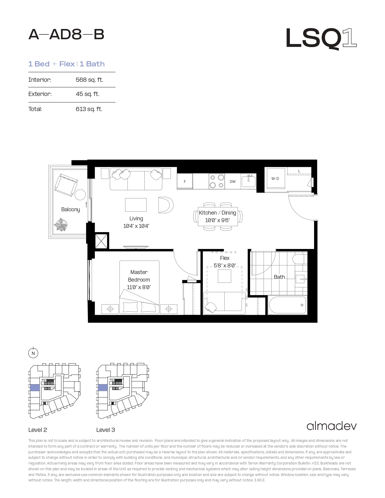 A-AD8-B Floor Plan of LSQ Condos with undefined beds