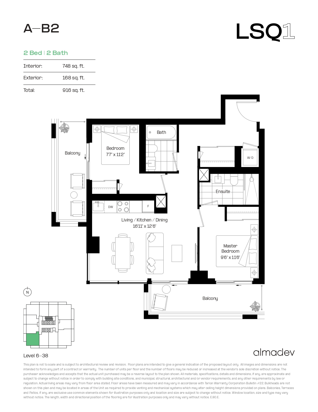A-B2 Floor Plan of LSQ Condos with undefined beds