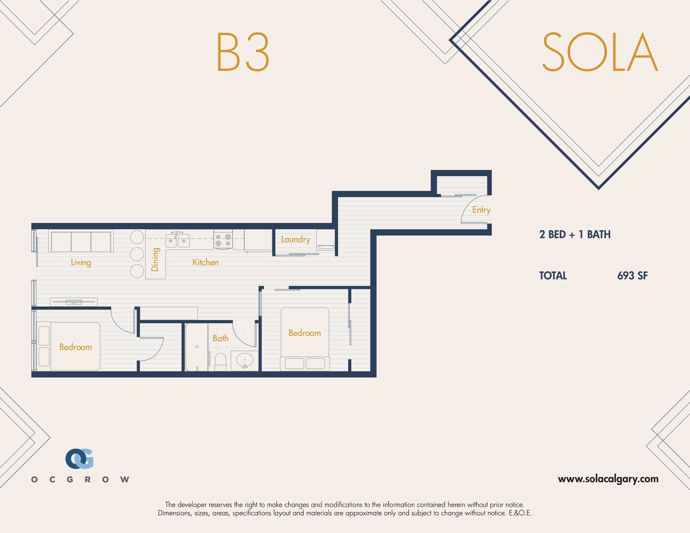  Floor Plan of SOLA Calgary Condos with undefined beds