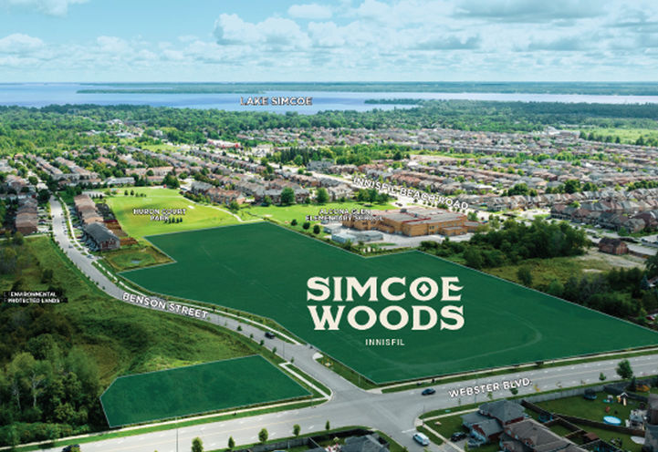 Simcoe Woods Townhomes & Detached Homes located at Innisfil Beach Road & Webster Boulevard,  Innisfil,   ON image