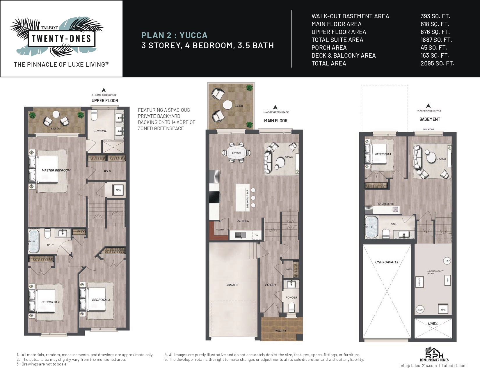 PLAN 2 : YUCA Floor Plan of Talbot Twenty-Ones Towns with undefined beds