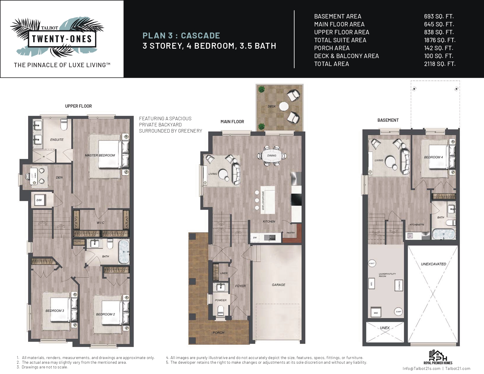 PLAN 3 : CACADE Floor Plan of Talbot Twenty-Ones Towns with undefined beds