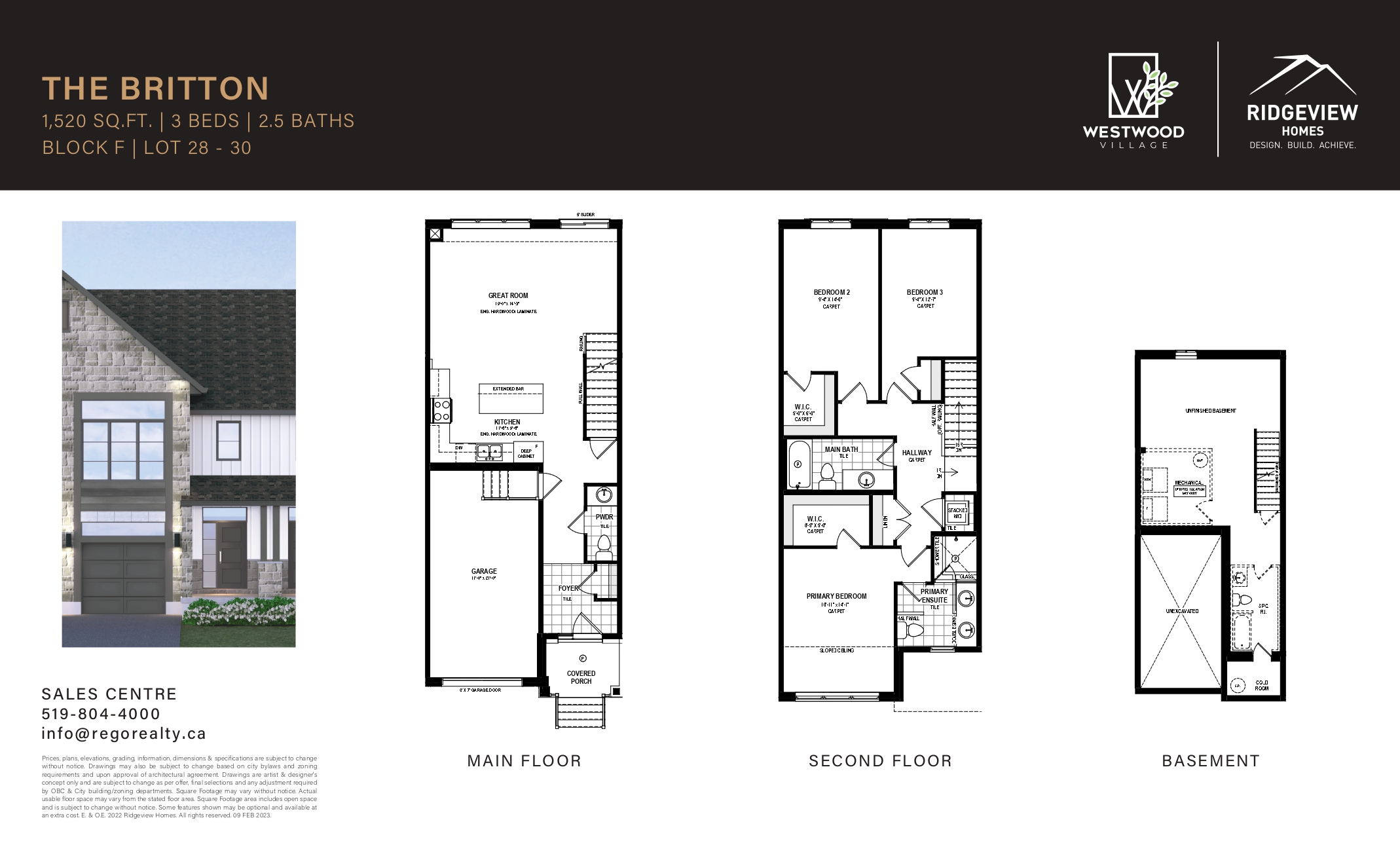 THE BRITTON BLOCK F Floor Plan of Westwood Village - Cambridge with undefined beds