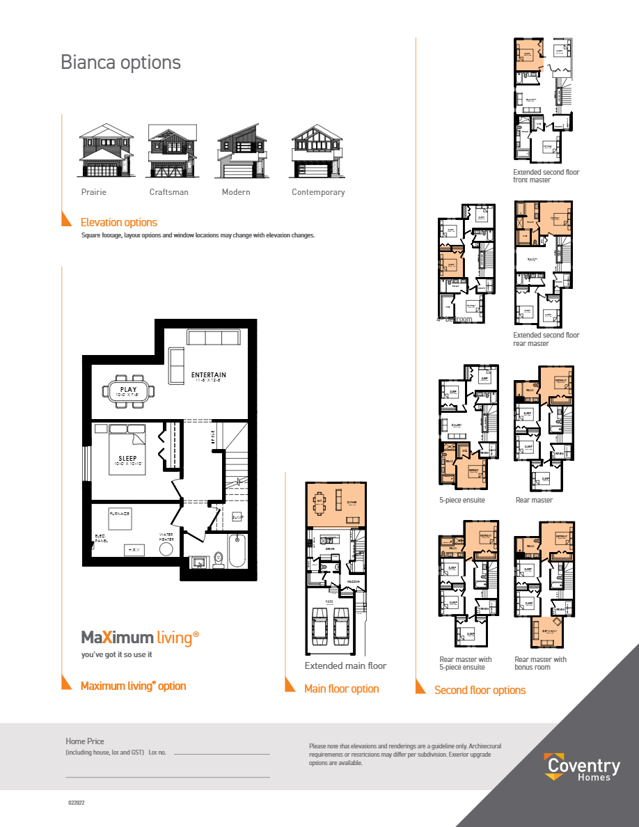 Bianca Floor Plan of Rivers Edge Coventry Homes with undefined beds