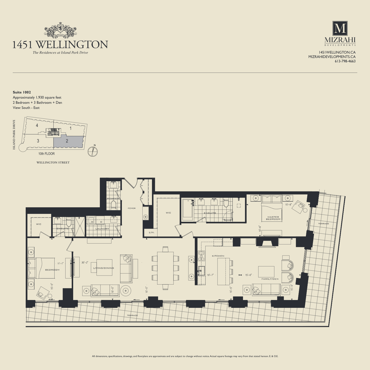 Junior Penthouse 02 Floor Plan of The Residences at Island Park Drive Condos with undefined beds