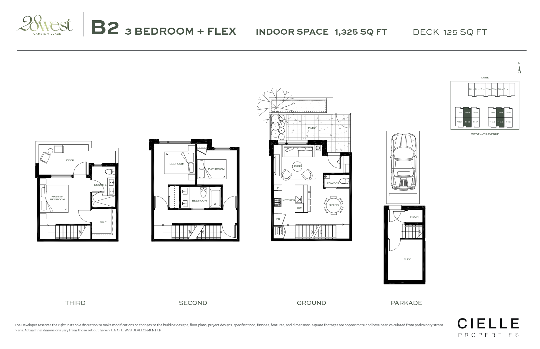 Suite B2 Floor Plan of 28West Towns with undefined beds