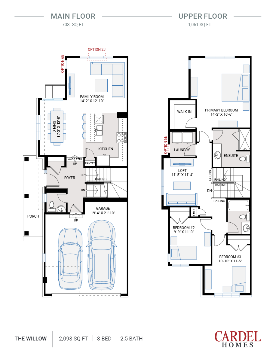 WILLOW Floor Plan of Ironwood Cardel Homes Ottawa with undefined beds