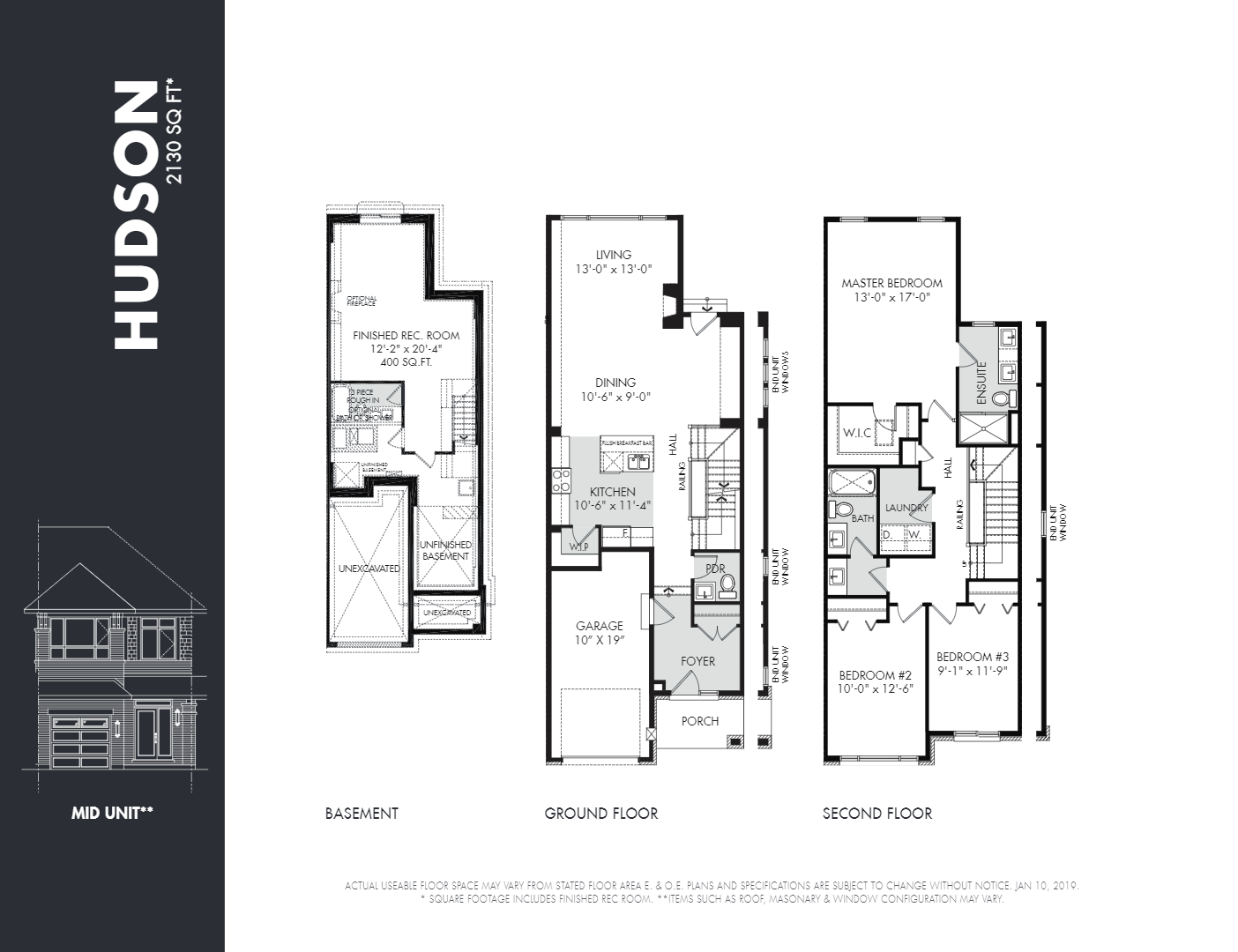 Hudson Floor Plan of Pathways at Findlay Creek Towns with undefined beds