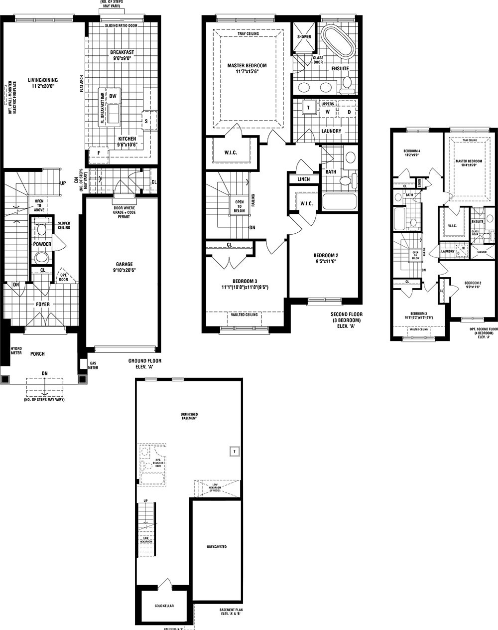 BLK 93 TH 2 Floor Plan of Whitby Meadows Fieldgate Homes with undefined beds