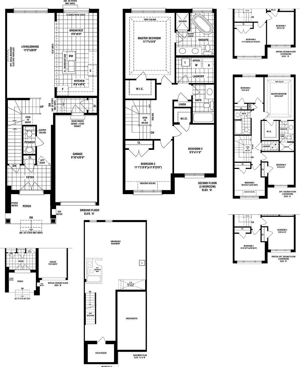 BLK97 TH-2 Floor Plan of Whitby Meadows Fieldgate Homes with undefined beds