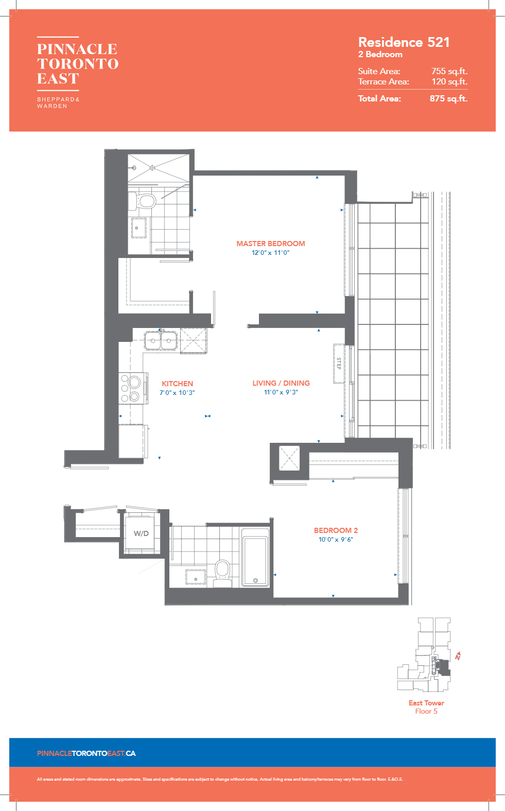 Residence 521 Floor Plan of Pinnacle Toronto East Condos with undefined beds