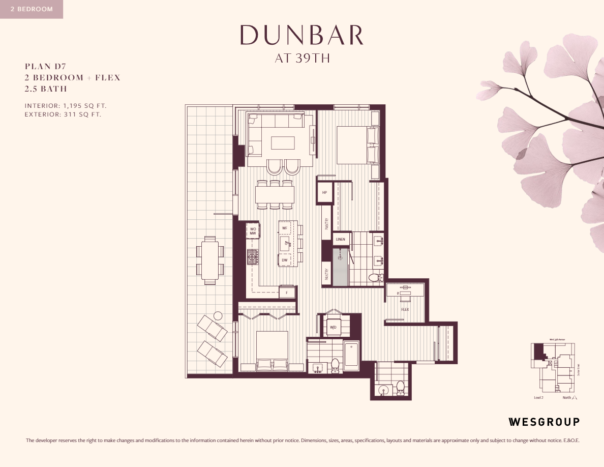 D7 Floor Plan of Dunbar at 39th Condos with undefined beds