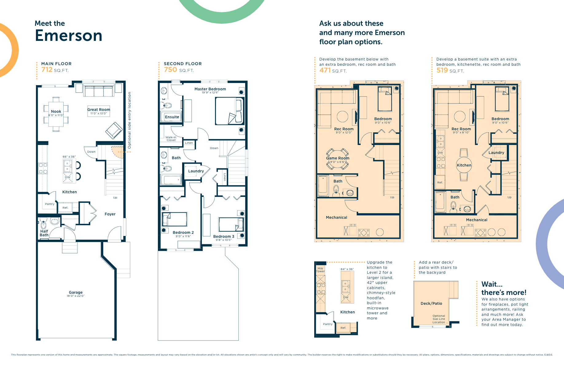 Emerson Floor Plan of The Orchards Excel Homes with undefined beds
