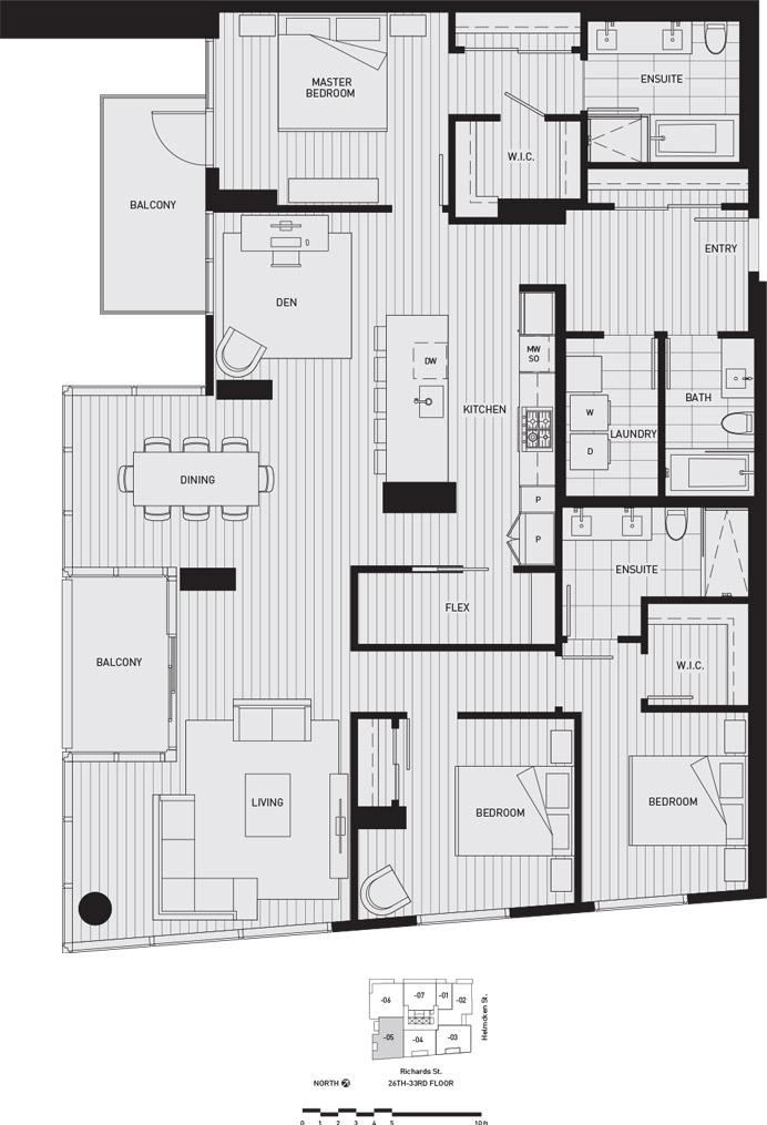 Plan S Floor Plan of 8X on the Park Condos with undefined beds
