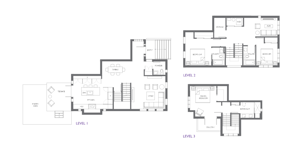 7303 Hudson St Floor Plan of Hudson 8 Towns with undefined beds