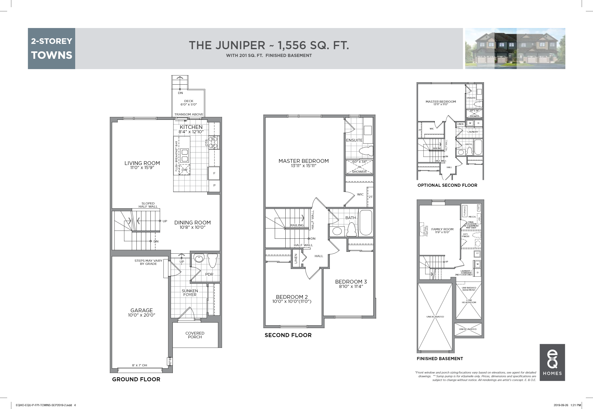 The Juniper Floor Plan of Provence, Orleans Town with undefined beds