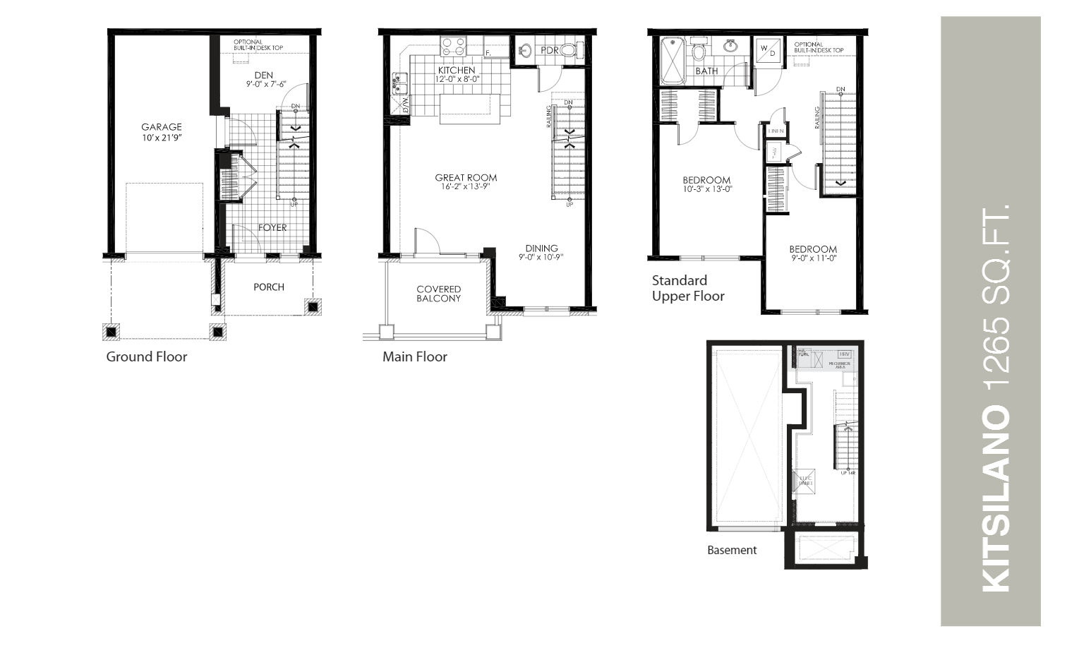 Kitsilano Floor Plan of Trailsedge Towns with undefined beds