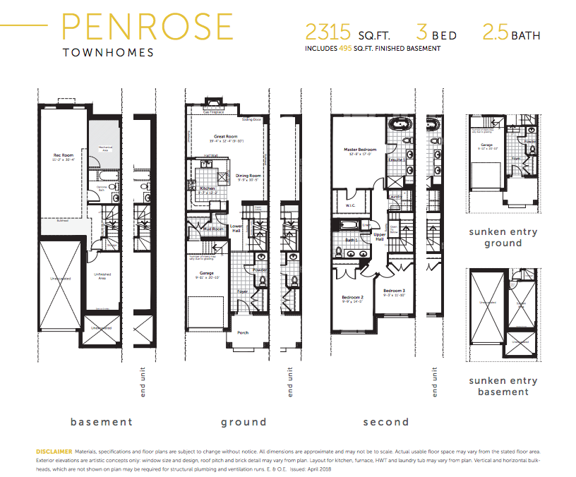 Penrose Floor Plan of River's Edge Claridge Homes with undefined beds