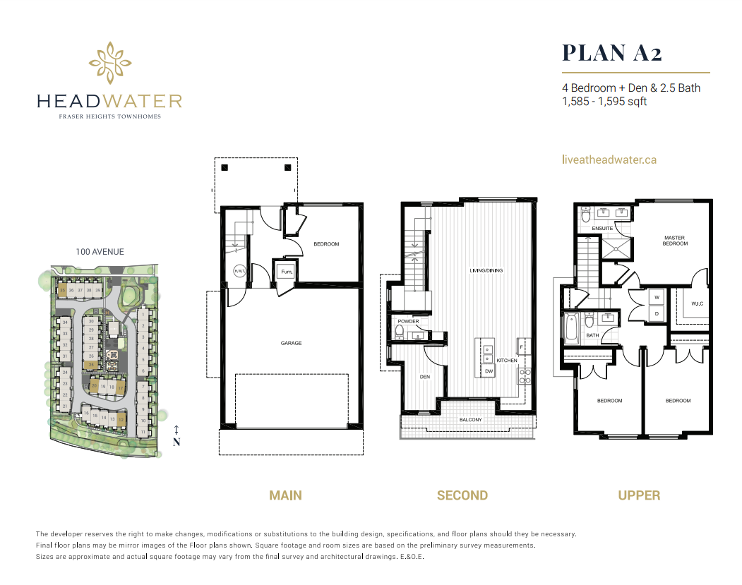 PLAN A2 Floor Plan of Headwater Towns with undefined beds