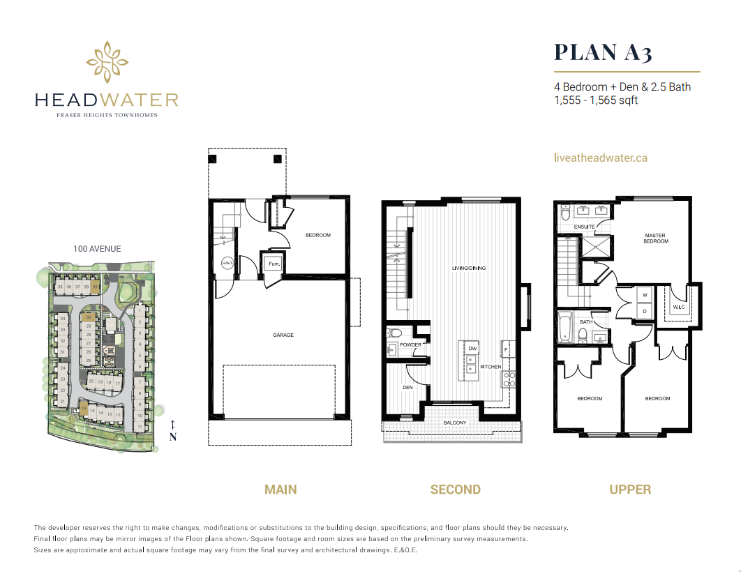 PLAN A3 Floor Plan of Headwater Towns with undefined beds