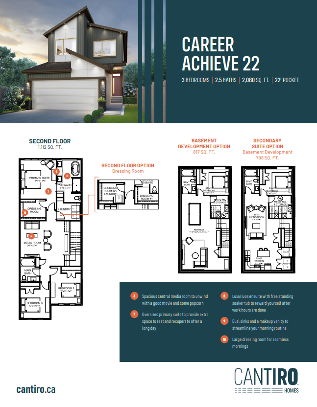 Career Achieve 22 Floor Plan of The Hills at Charlesworth Cantiro Homes with undefined beds