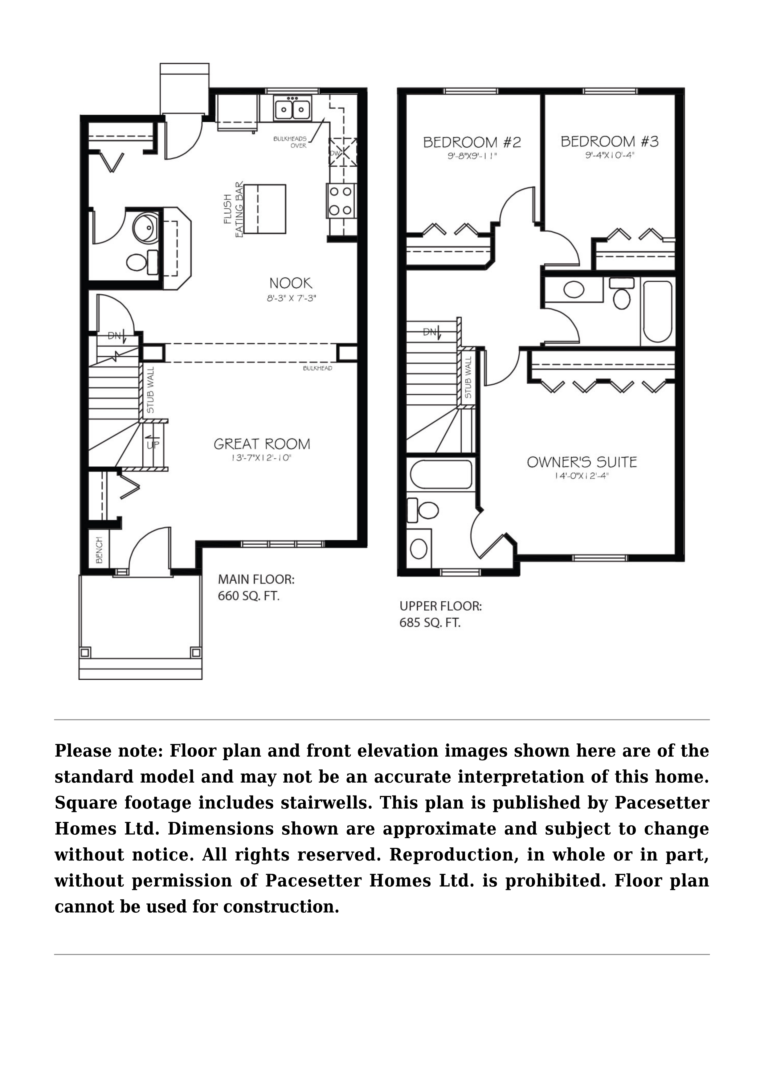 Alydar Floor Plan of Walker Summit Townhomes Pacesetter Homes with undefined beds