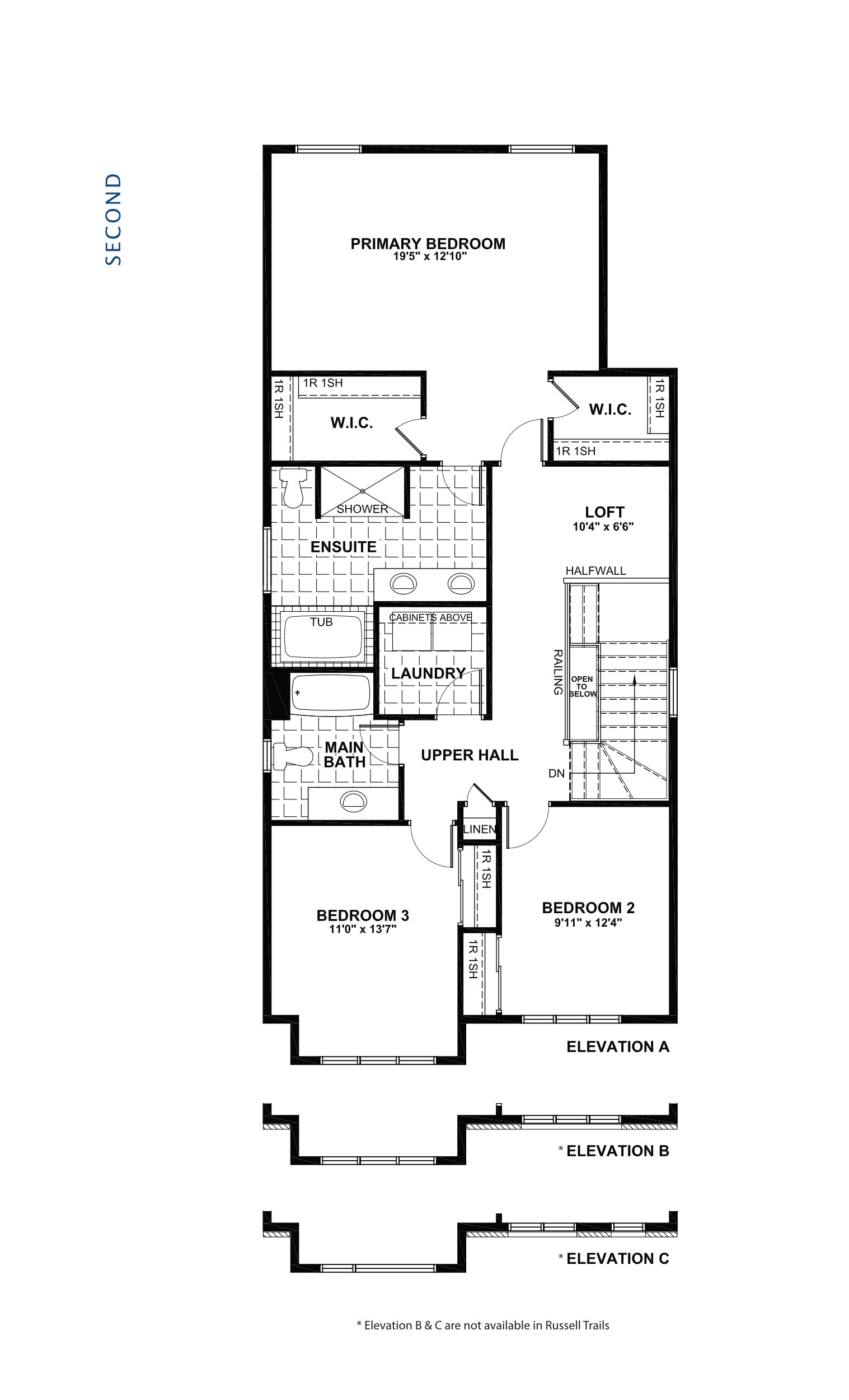 Amherst Floor Plan of Findlay Creek Village Towns with undefined beds