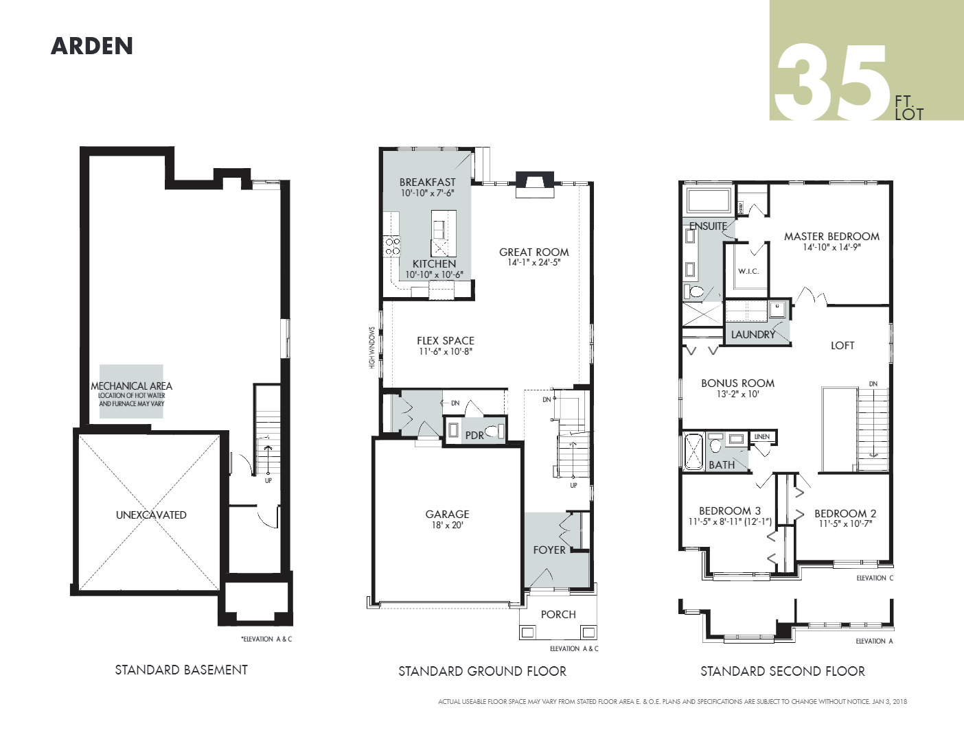 Arden Floor Plan of Pathways at Findlay Creek Towns with undefined beds