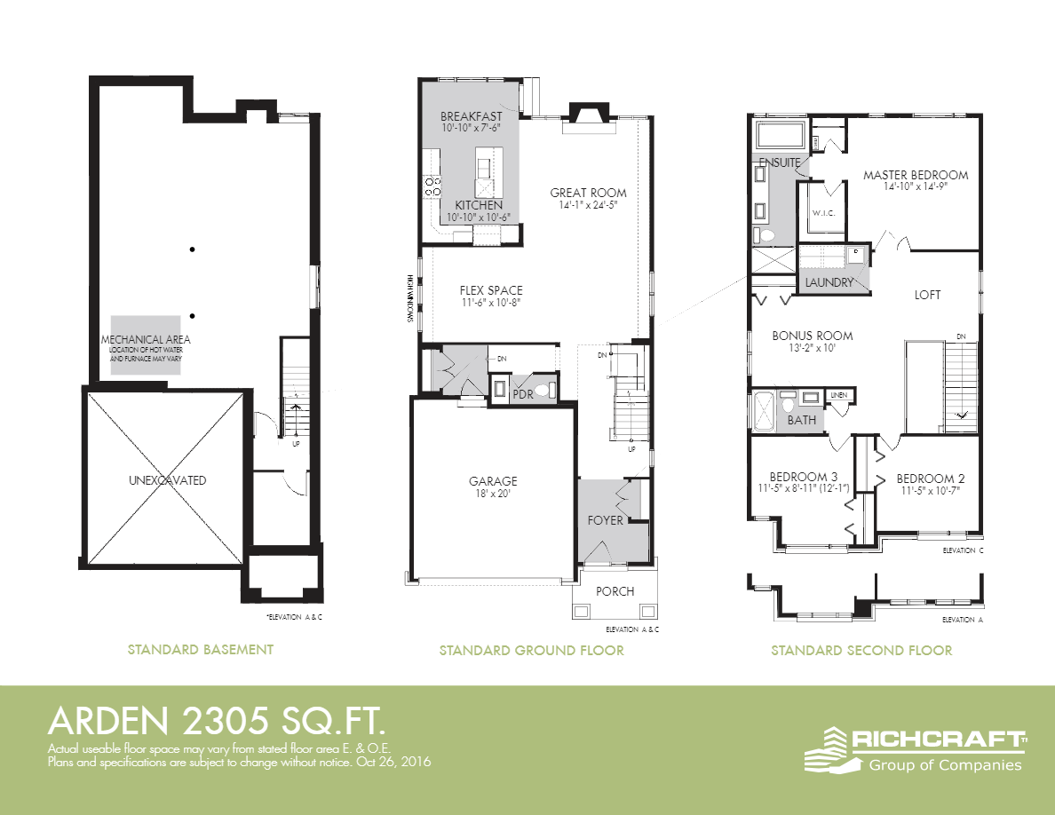 Arden Floor Plan of Riverside South Richcraft Homes with undefined beds