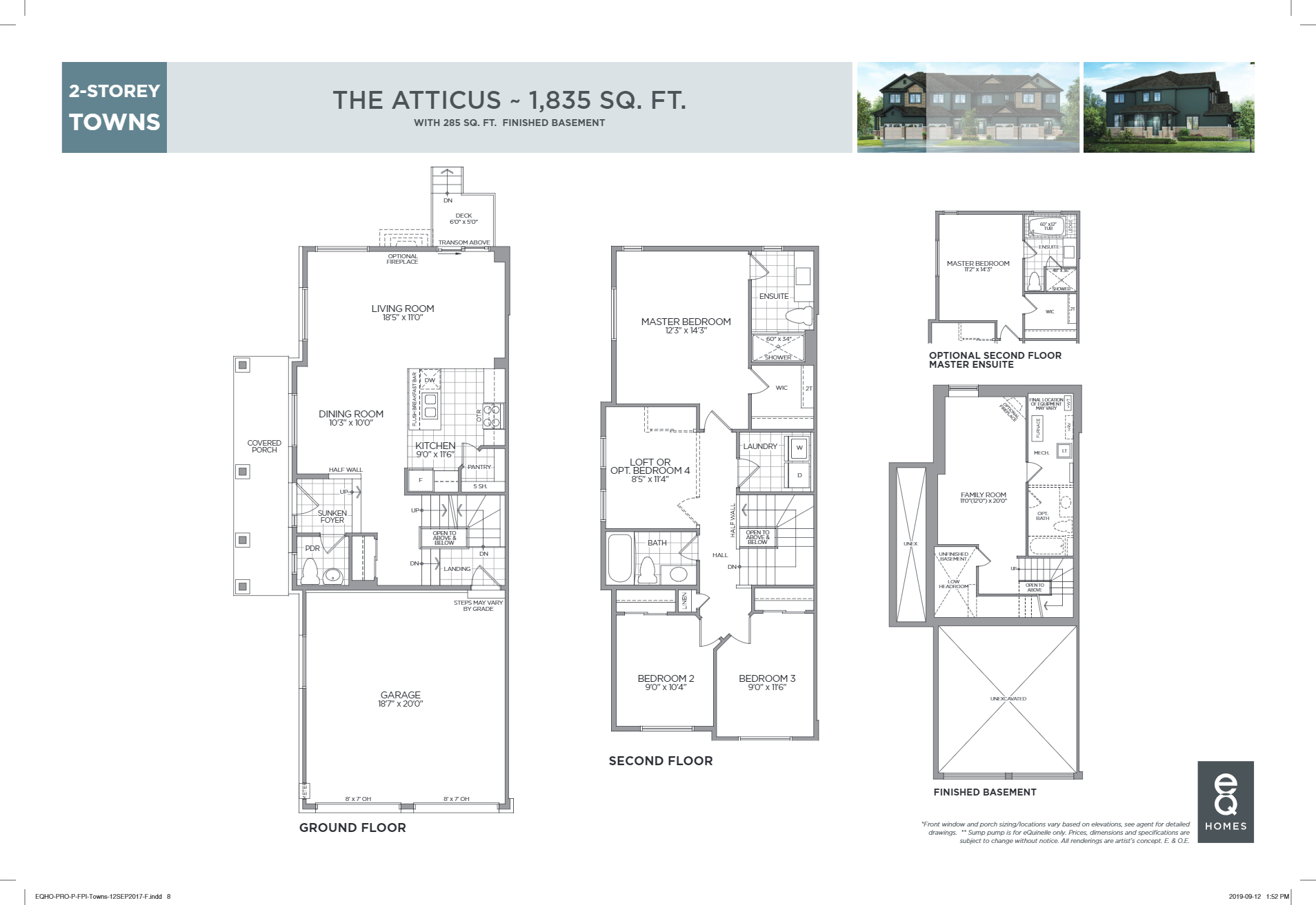 The Atticus Floor Plan of Provence, Orleans Town with undefined beds