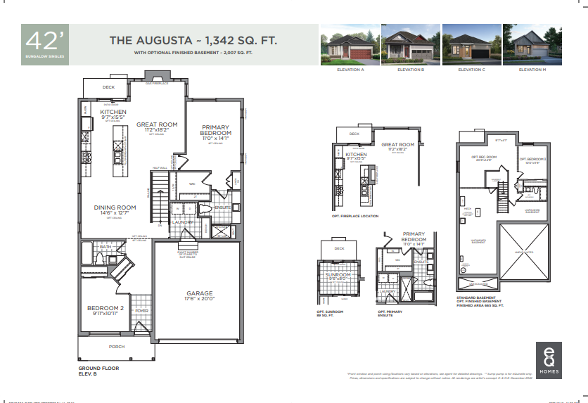 The Augusta Floor Plan of Pathways at Findlay Creek eQ Homes with undefined beds
