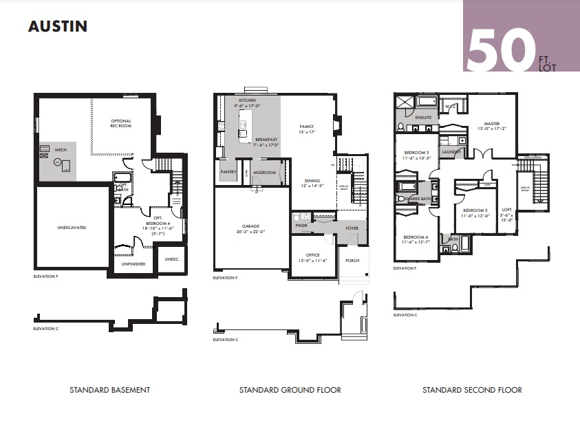 Austin Floor Plan of Riverside South Richcraft Homes with undefined beds