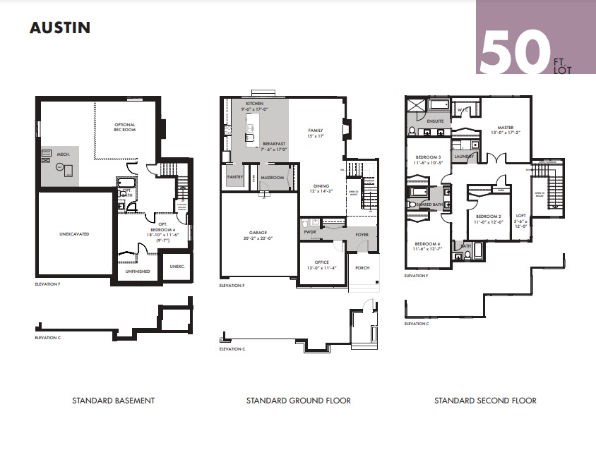 Austin Floor Plan of Trailsedge Towns with undefined beds