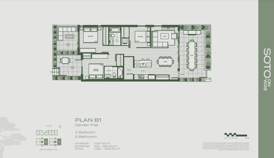 B1 Floor Plan of SOTO on W28 Condos with undefined beds