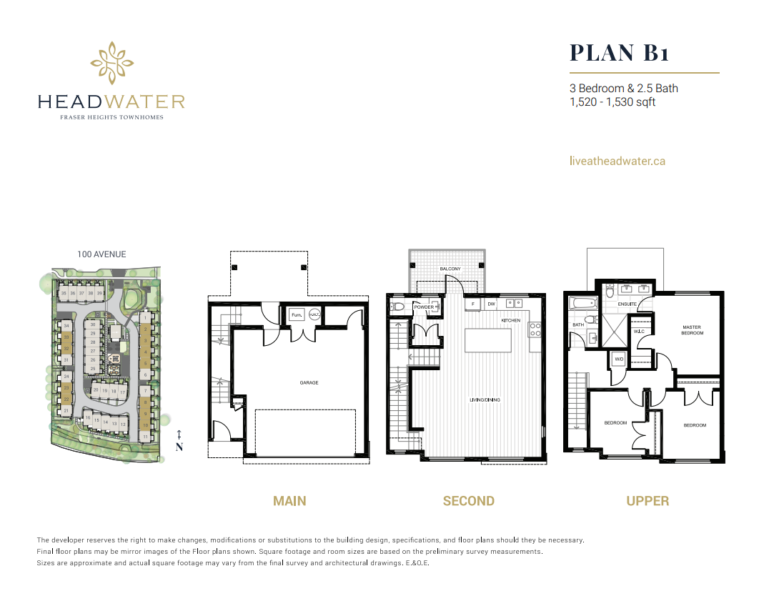 PLAN B1 Floor Plan of Headwater Towns with undefined beds