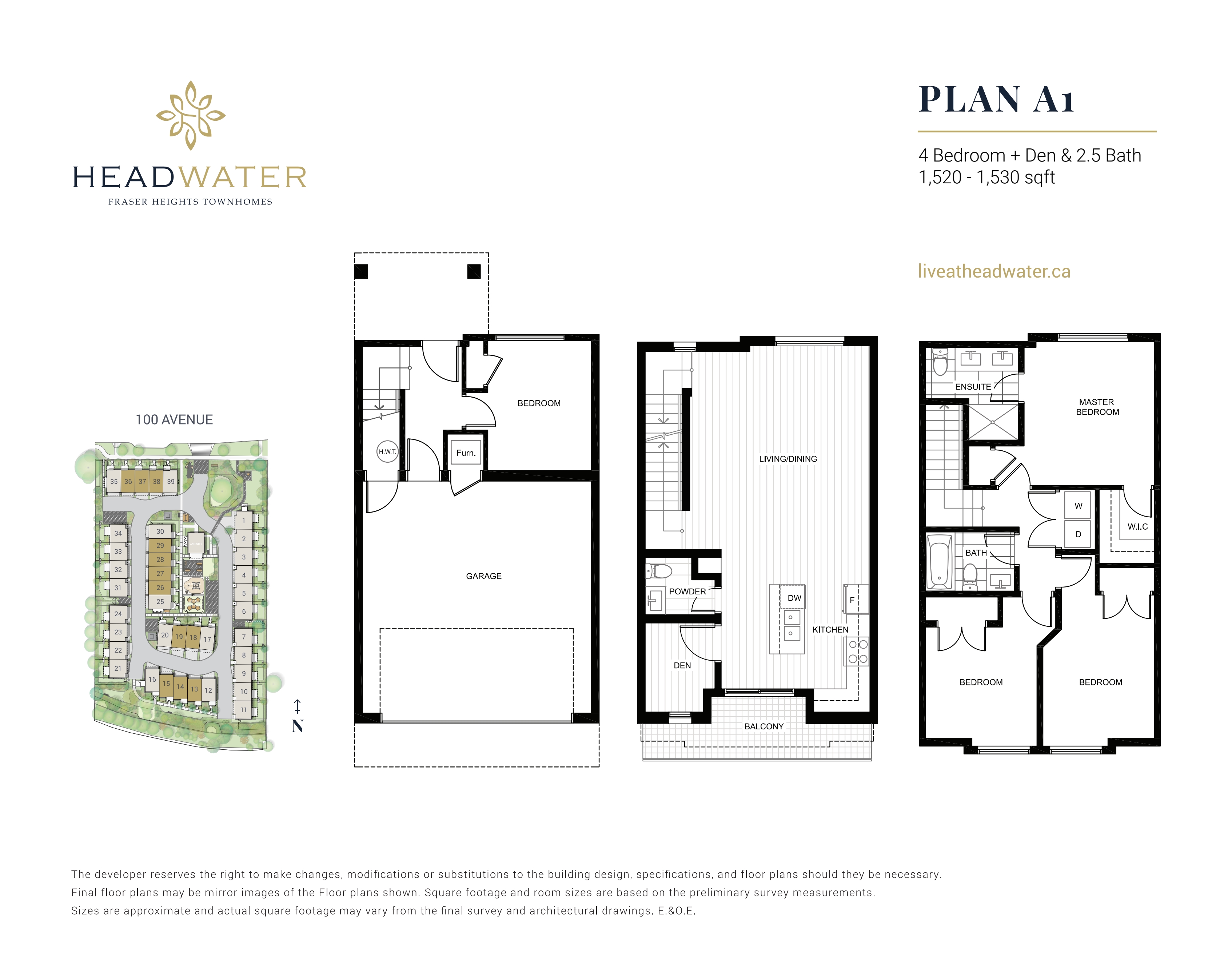 A1 Floor Plan of Headwater Towns with undefined beds