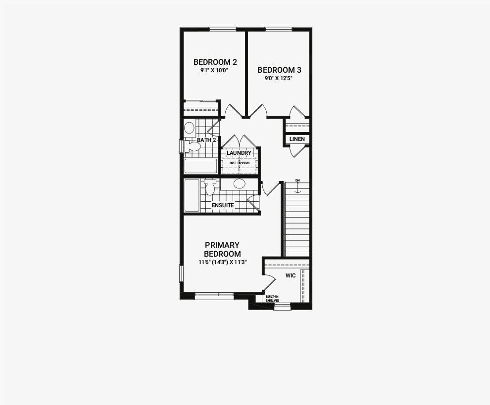 Bayview End Floor Plan of Avalon Vista by Minto Communities with undefined beds