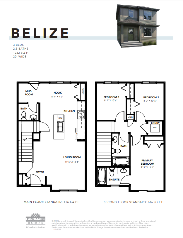 Belize Floor Plan of Aster Landmark Homes with undefined beds