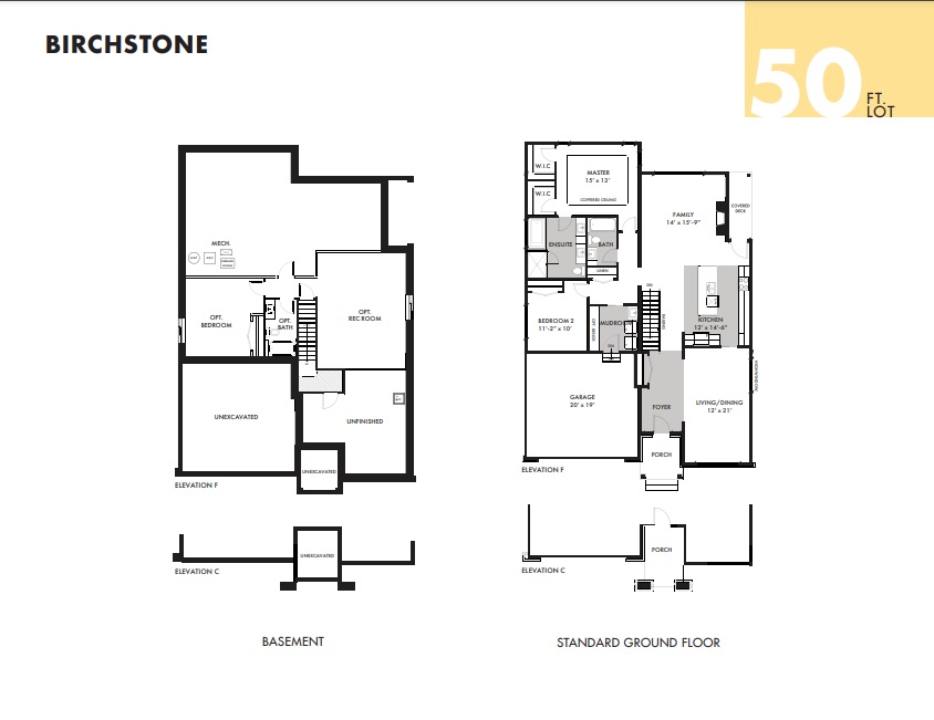 Birchstone Floor Plan of Riverside South Richcraft Homes with undefined beds